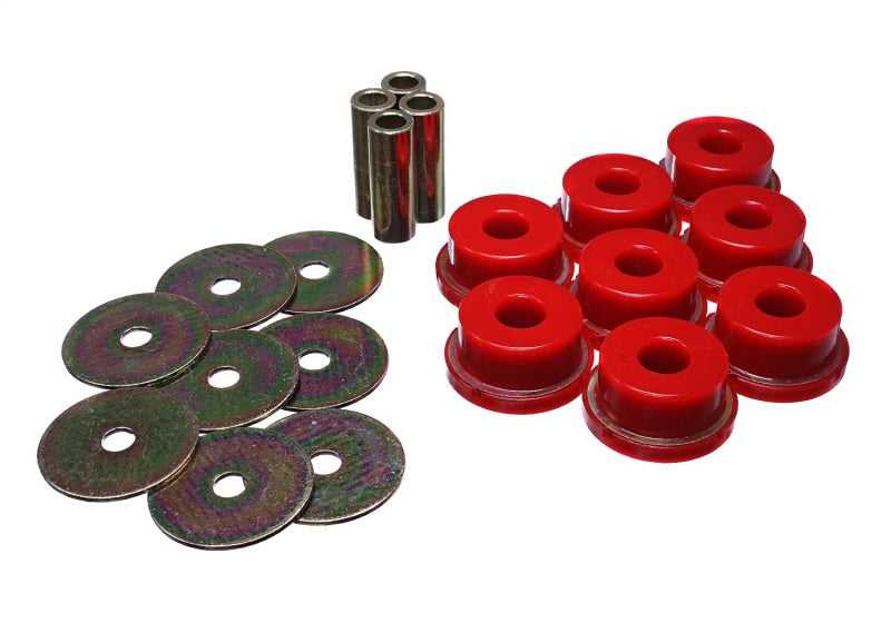 Energy Suspension Rear Subframe Bushing Set - Red - 2005-2009 Subaru Legacy & Outback - Turn In Concepts