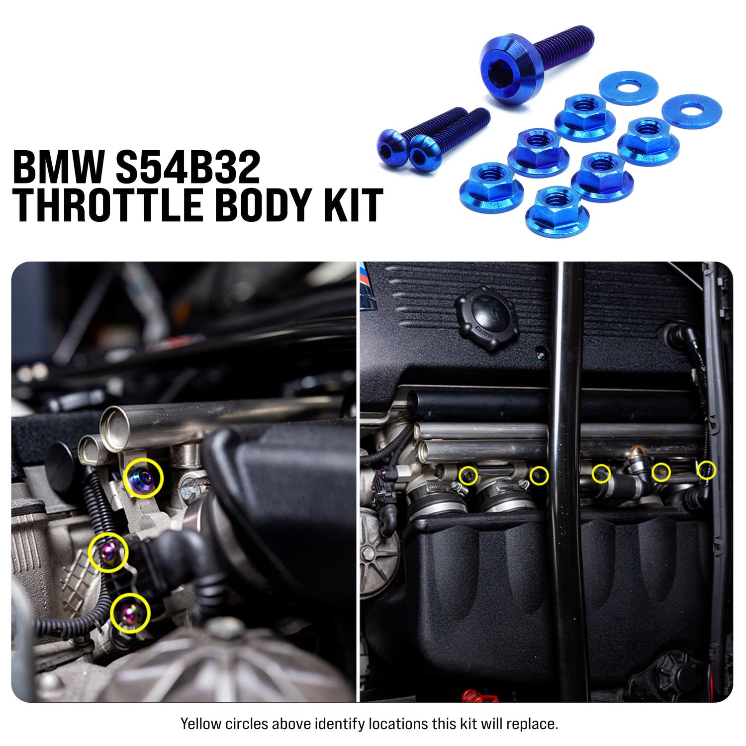 S54b32 Graph Titanium Hardware Throttle Body Kit - S54B32 Engine – TurninConcepts