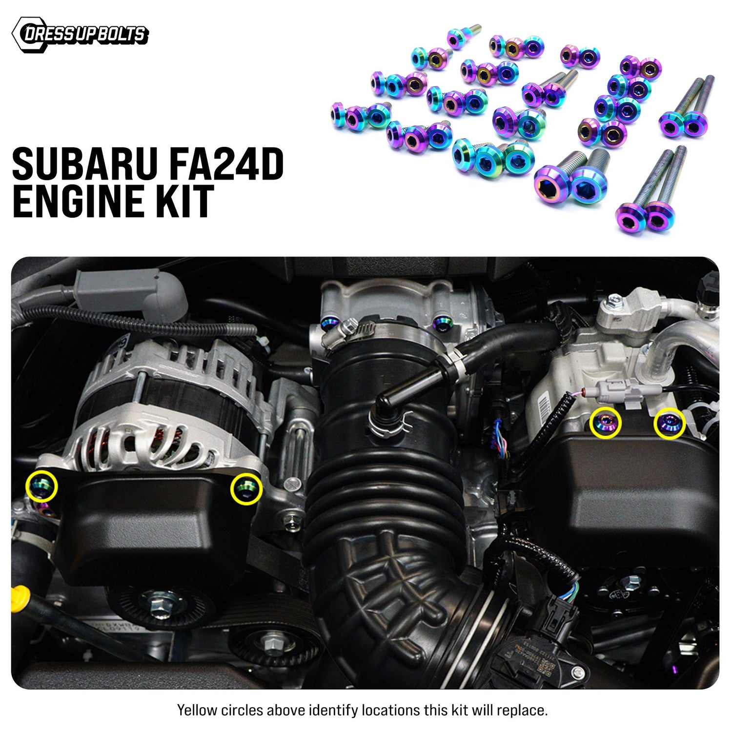 Fa24f Engine Titanium Hardware Engine Kit - Subaru FA24D Engine – TurninConcepts
